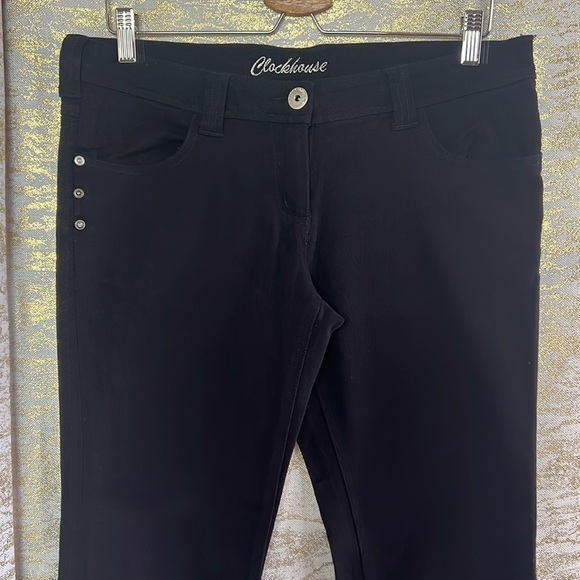 Clockhouse Black Mid Rise Straight Sequins Detailed Jeans Size EU 42 - Picture 4 of 16